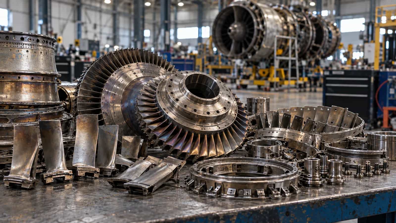 Jet engine tear-down components